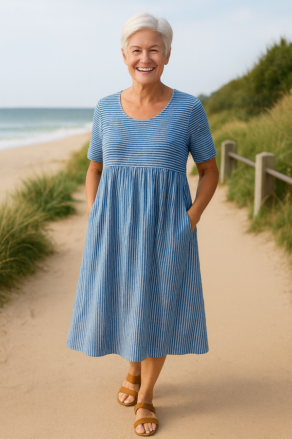 Louise™ | Striped Midi Dress