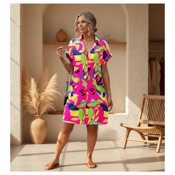 Tiana™ | Printed Button Down Dress