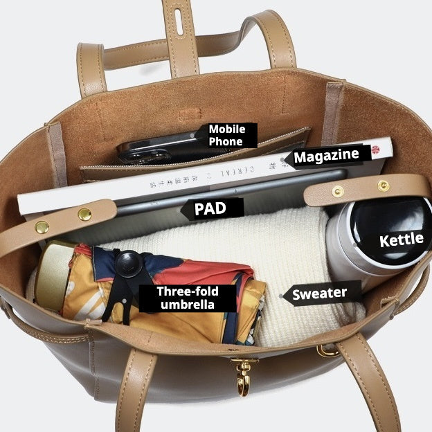 Anna™ | Genuine Leather Vintage Lock Buckle Tote Bag