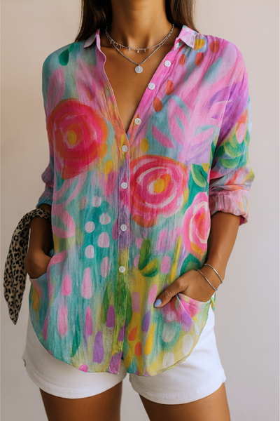 Astrid™  | Colorful Pattern Blouse