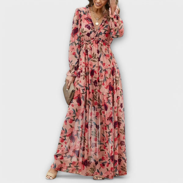 Helen™ | Elegant Floral Maxi Dress