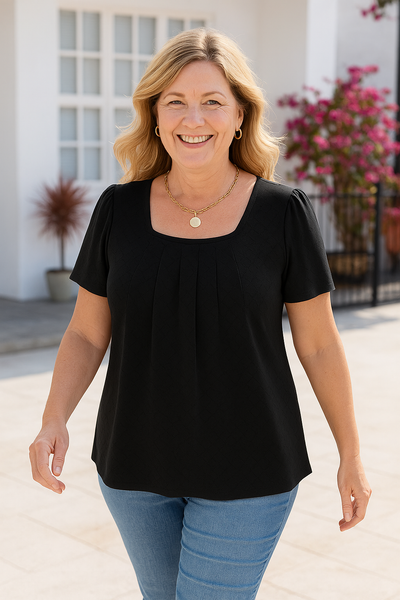 Casy™ | Luxe Pleated Comfort Top