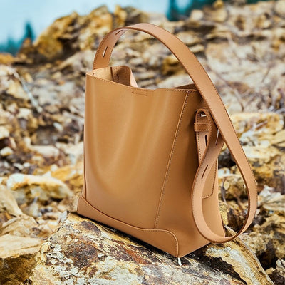 Marie™ | Genuine Leather Crossbody & Shoulder Oversized Bucket Bag