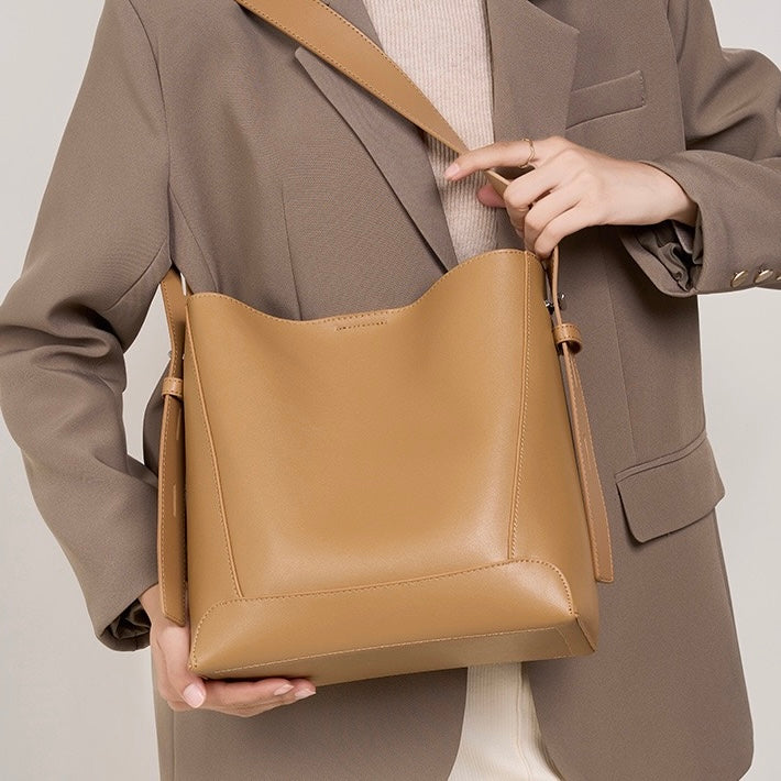 Marie™ | Genuine Leather Crossbody & Shoulder Oversized Bucket Bag