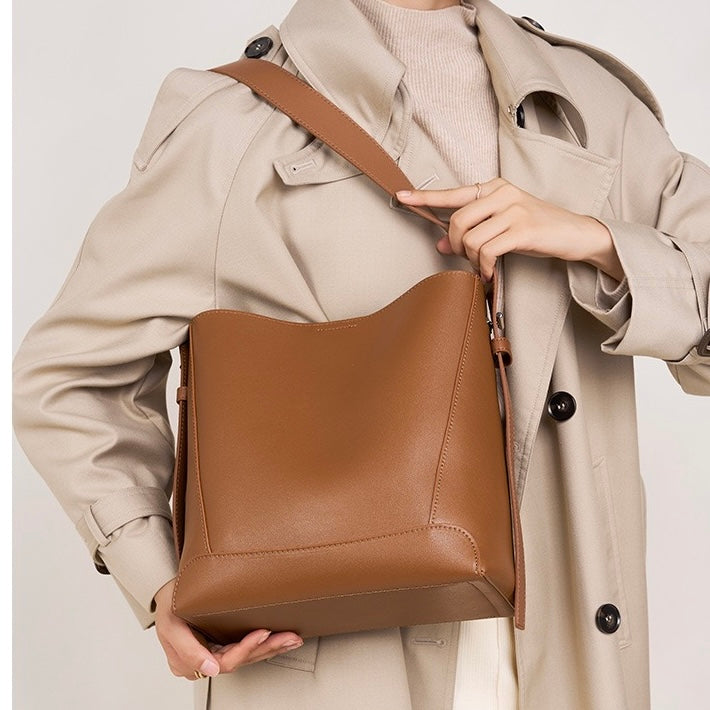 Marie™ | Genuine Leather Crossbody & Shoulder Oversized Bucket Bag