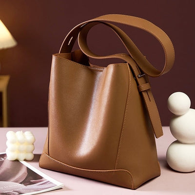 Marie™ | Genuine Leather Crossbody & Shoulder Oversized Bucket Bag