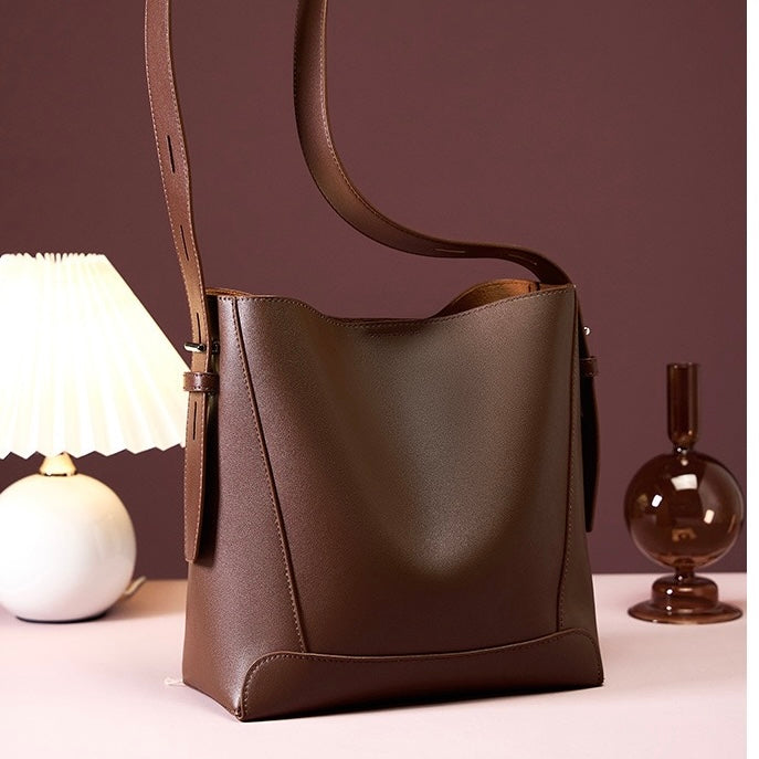 Marie™ | Genuine Leather Crossbody & Shoulder Oversized Bucket Bag