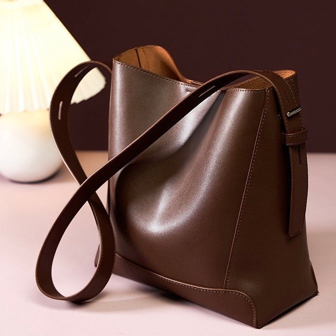 Marie™ | Genuine Leather Crossbody & Shoulder Oversized Bucket Bag