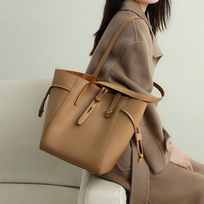 Anna™ | Genuine Leather Vintage Lock Buckle Tote Bag