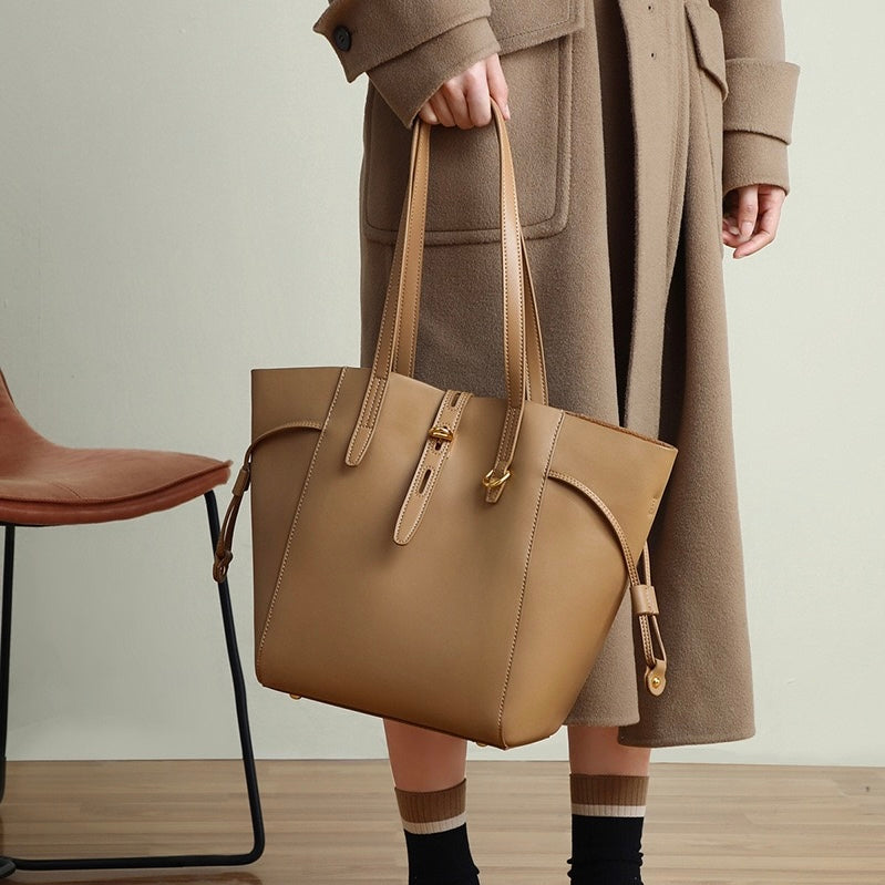 Anna™ | Genuine Leather Vintage Lock Buckle Tote Bag