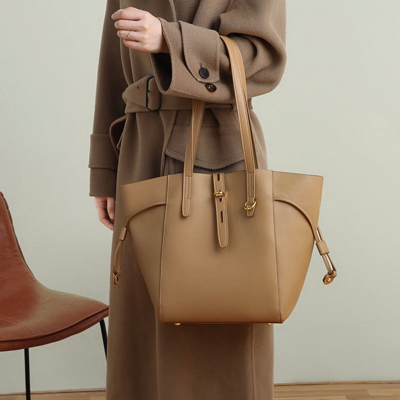 Anna™ | Genuine Leather Vintage Lock Buckle Tote Bag
