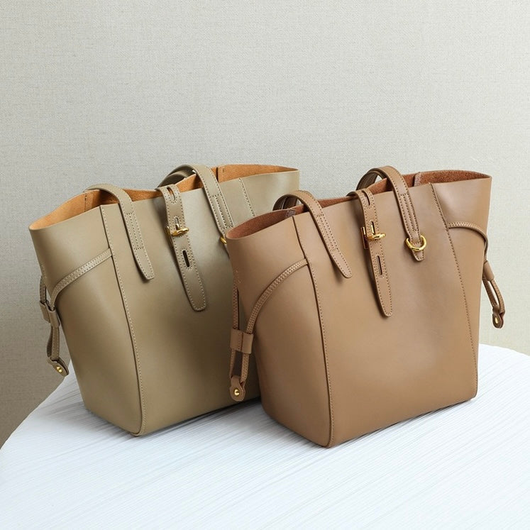 Anna™ | Genuine Leather Vintage Lock Buckle Tote Bag