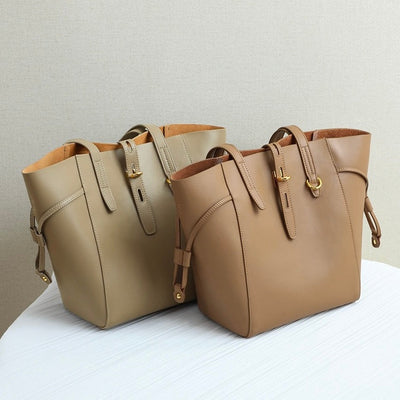 Anna™ | Genuine Leather Vintage Lock Buckle Tote Bag