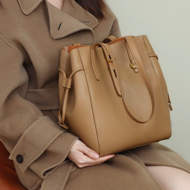 Anna™ | Genuine Leather Vintage Lock Buckle Tote Bag