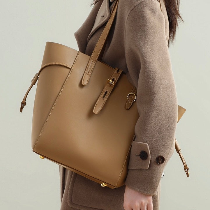 Anna™ | Genuine Leather Vintage Lock Buckle Tote Bag