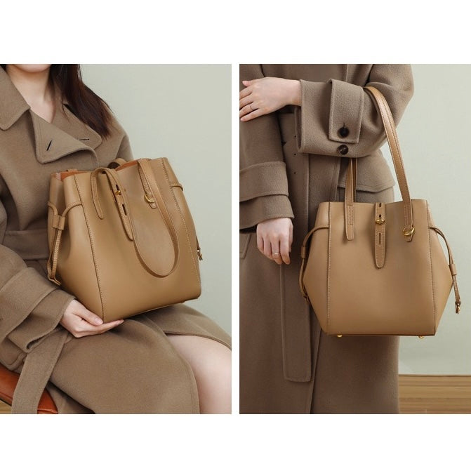Anna™ | Genuine Leather Vintage Lock Buckle Tote Bag