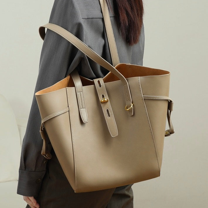 Anna™ | Genuine Leather Vintage Lock Buckle Tote Bag