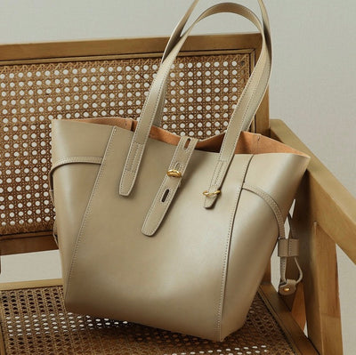 Anna™ | Genuine Leather Vintage Lock Buckle Tote Bag
