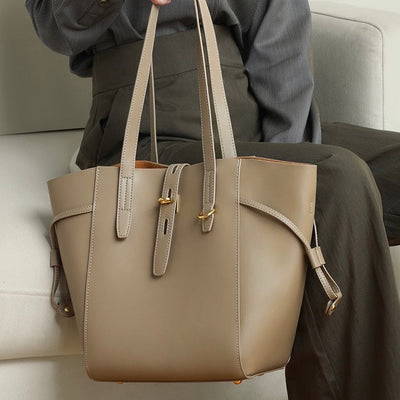 Anna™ | Genuine Leather Vintage Lock Buckle Tote Bag