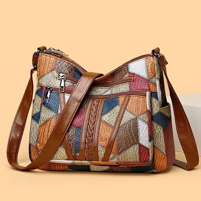 Elisa™ | Mosaic Leather Handbag