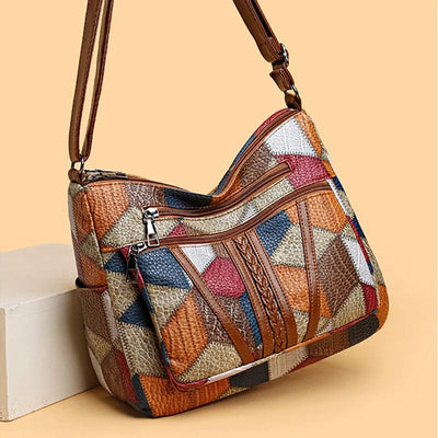 Elisa™ | Mosaic Leather Handbag
