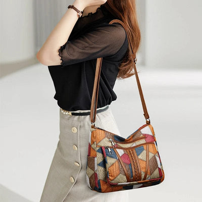 Elisa™ | Mosaic Leather Handbag