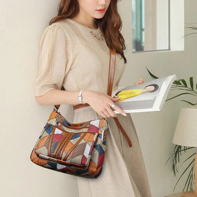 Elisa™ | Mosaic Leather Handbag