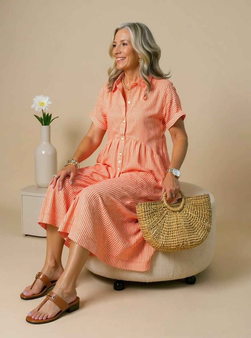 Cassie™ | Fashionable Striped Dress