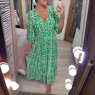 Lillia™ | Boho Printed Dress