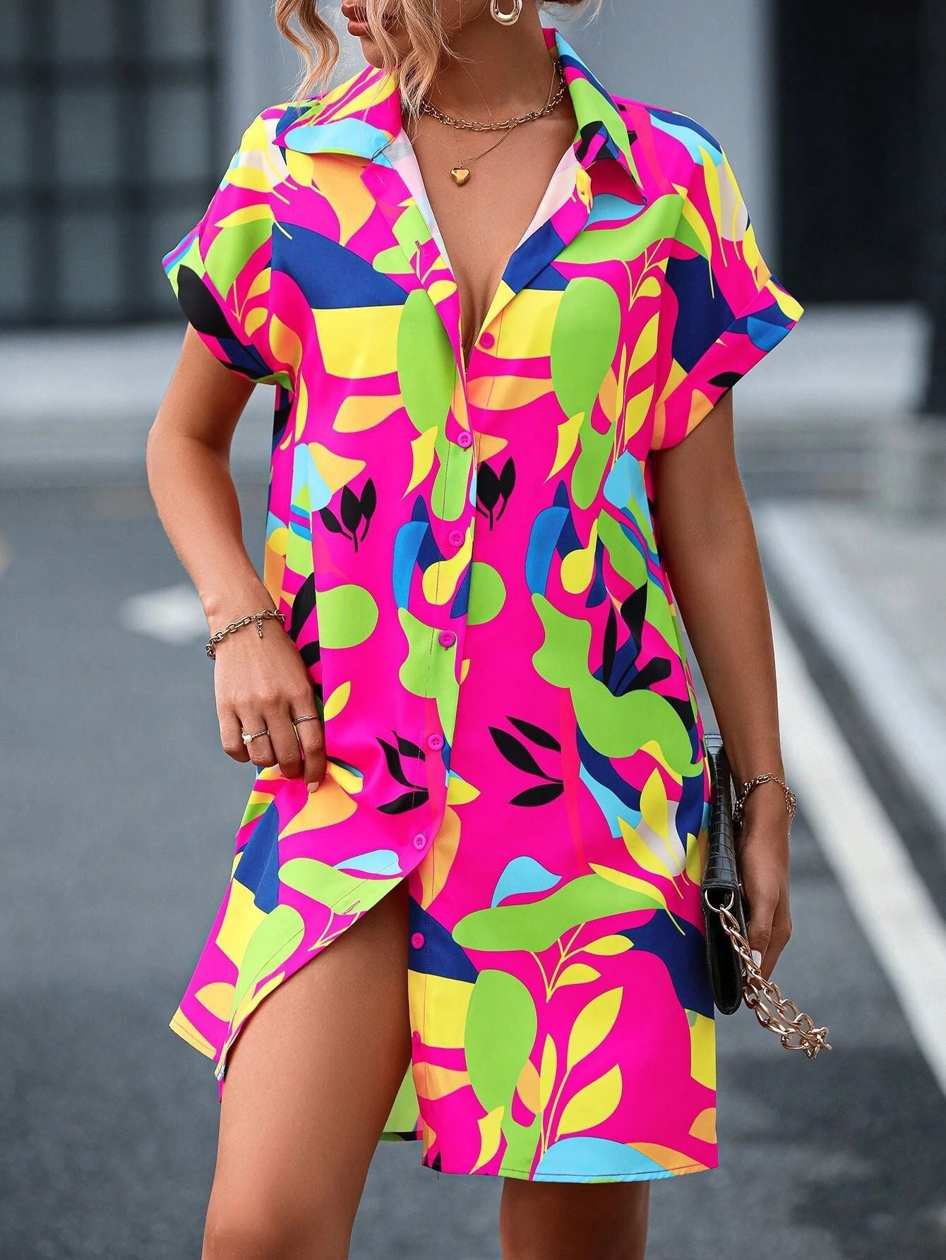 Tiana™ | Printed Button Down Dress